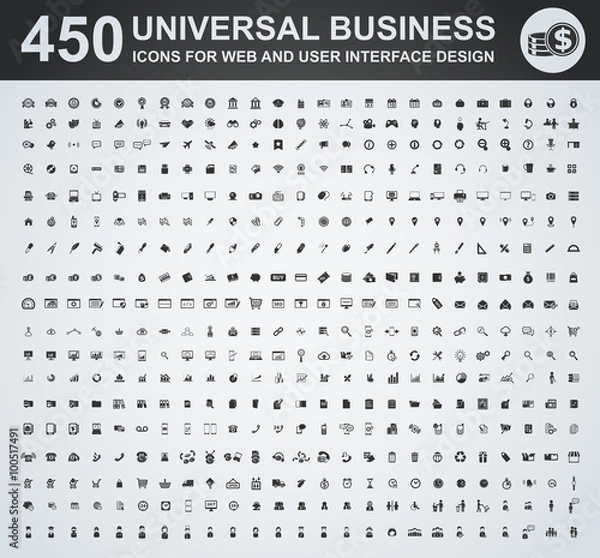 Obraz 450 Business icon set