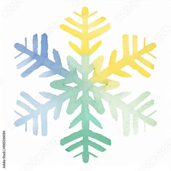 Fototapeta カラフルで美しい雪の結晶