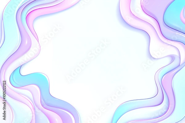 Fototapeta 柔らかなパステルカラーの抽象的フレーム背景