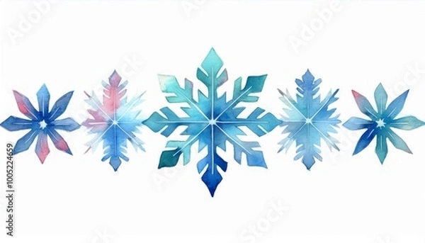 Obraz 雪の結晶のライン