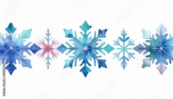 Fototapeta 雪の結晶のライン