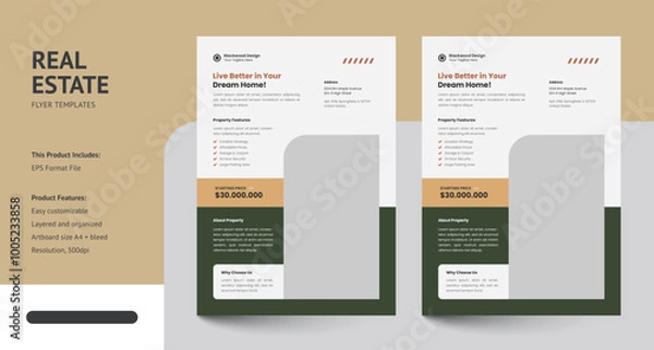 Obraz Real Estate Design Flyer Templates