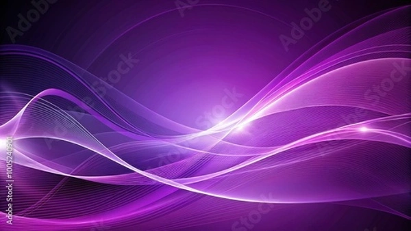 Fototapeta Purple abstract background with flowing lines and shapes, purple, abstract, background, flowing, lines, shapes, design, vibrant