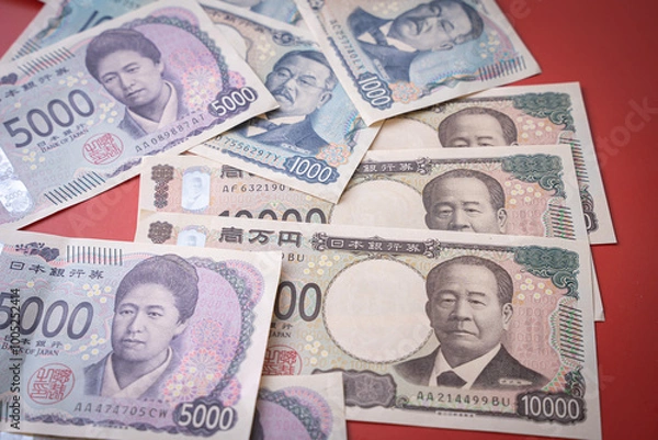 Fototapeta お金 新札 貯蓄 支払い