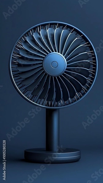 Fototapeta A modern fan with a sleek design, ideal for cooling and air circulation.