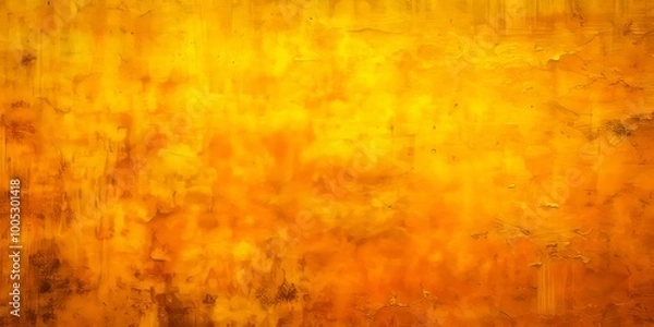 Fototapeta A textured yellow grunge wall background perfect for artistic endeavors, graphic design projects, and any creative use