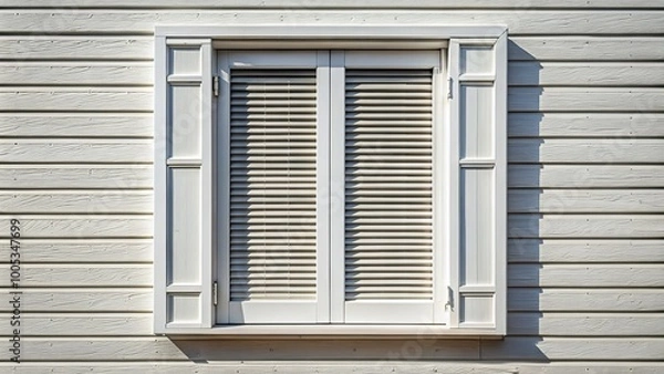 Fototapeta Stylish white wood shutter texture ideal for interior design projects, offering a versatile background that adds
