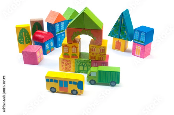 Obraz Toy block town