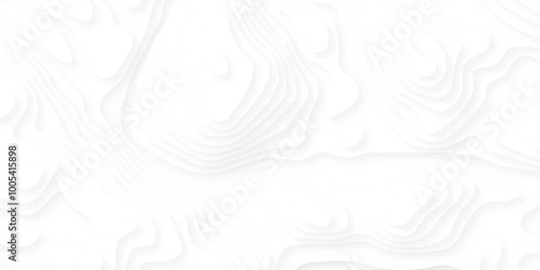 Fototapeta Colorful and white wave. Abstract paper cut.  Abstract colorful waves. Wavy banners. 