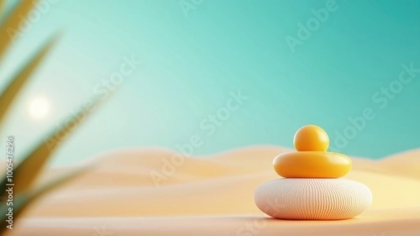 Obraz Serenity in a Desert Mirage: A Tranquil Moment