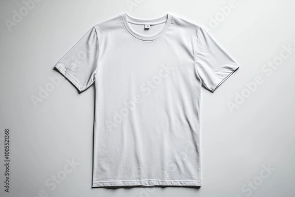 Fototapeta White Tshirt Mockup Isolated created with Generative AI