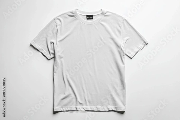 Fototapeta White Tshirt Mockup Isolated created with Generative AI