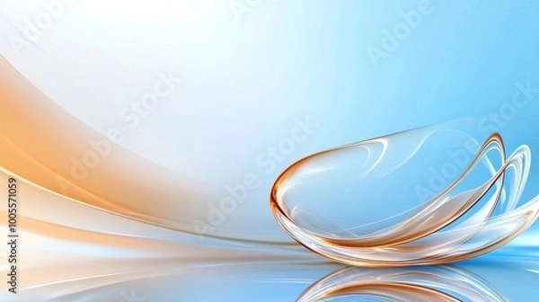 Fototapeta Colorful neon neon neon background rendered in 3D. Glowing curvy line with a simple wallpaper!