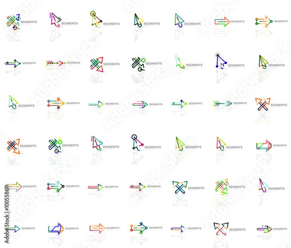 Obraz Linear style arrow icons