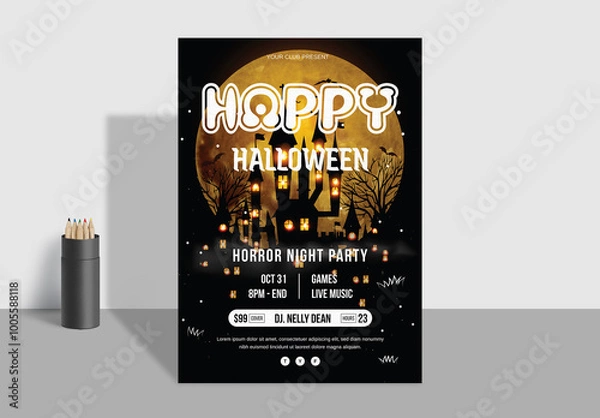 Fototapeta Halloween Flyer Design Layout