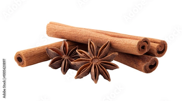 Fototapeta cinnamon stick on a transparent background