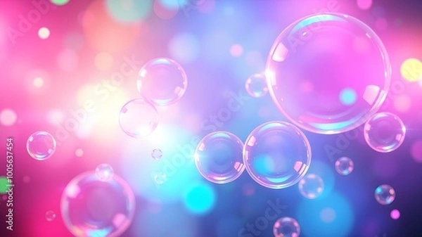 Obraz Floating Bubbles in Dreamy Hues 