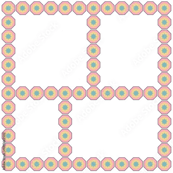 Fototapeta frame with flowers