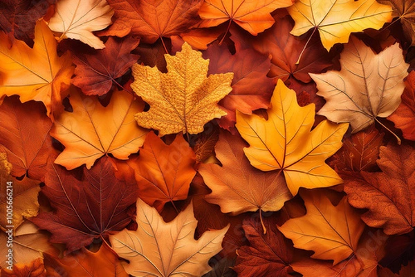 Fototapeta 敷き詰められた落ち葉