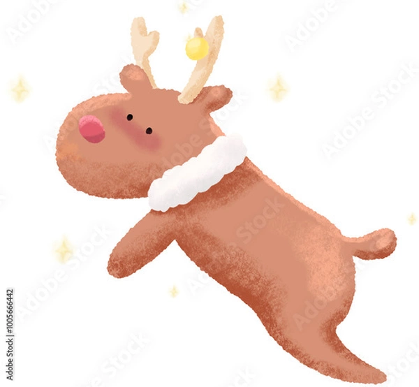 Obraz Hand drawn Christmas raindear element.