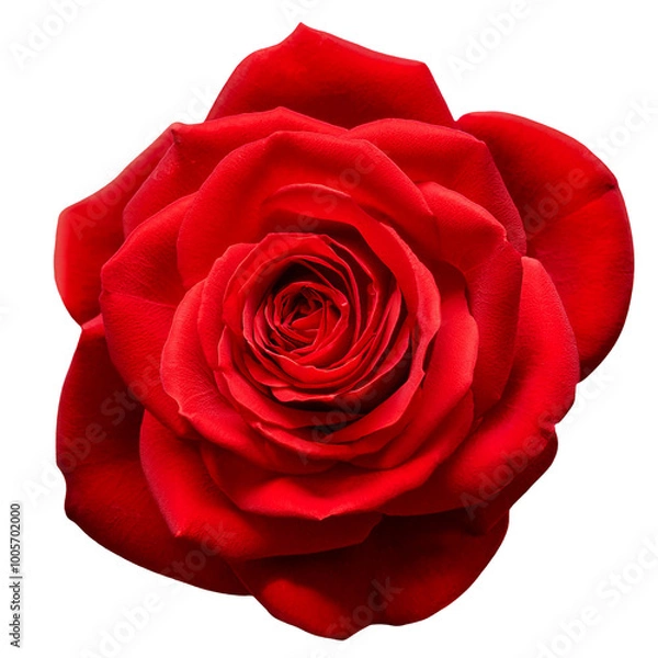 Fototapeta Red rose isolated on white background