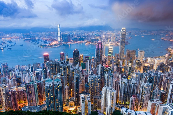 Obraz Skyline Hongkongu