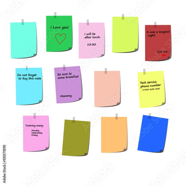 Obraz vector notes on the wall