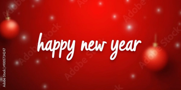 Obraz Happy new year red background