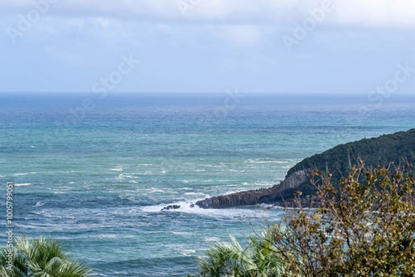 Fototapeta 潮風を受ける岬の景色