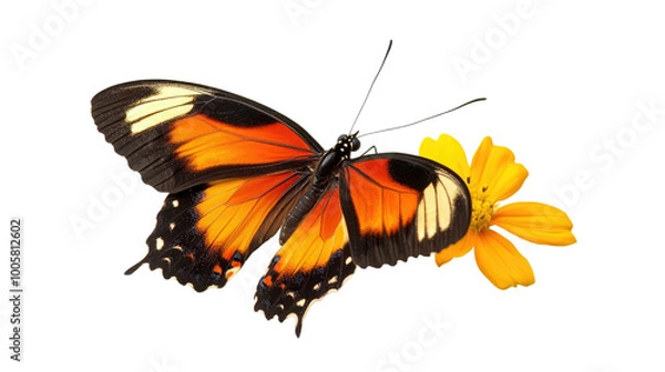 Fototapeta butterfly on a transparent background