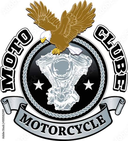 Obraz Motorcycle biker racing vector design