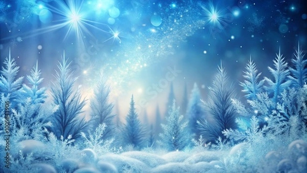 Fototapeta Enchanted Winter Forest, Glittering with Frost and Magic