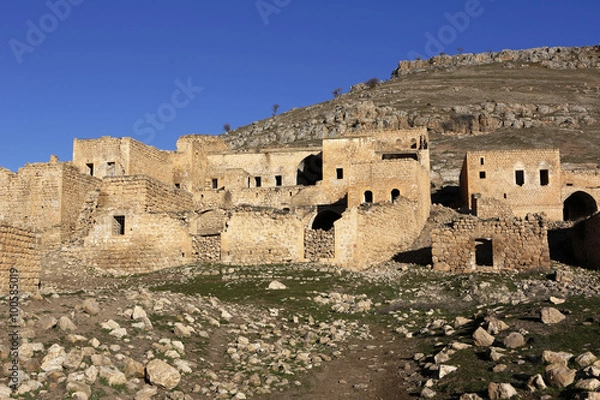 Obraz Abandoned village in Mardin province in Turkey