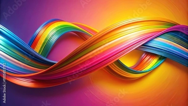 Fototapeta Vibrant Swirls of Color Intertwine in a Fluid Dance of Abstract Design