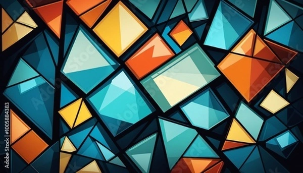 Obraz cubism art style background