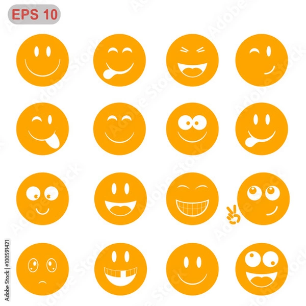 Fototapeta Emoticons