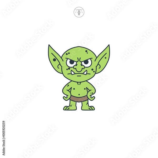Fototapeta Goblin icon symbol vector illustration isolated on white background