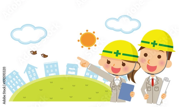 Fototapeta 街づくり　男女