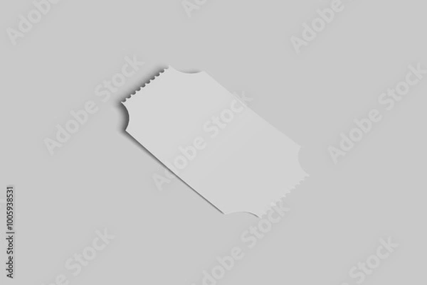 Obraz Blank coupon on gray background
