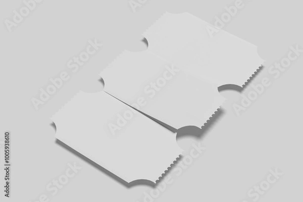 Obraz Blank coupon on gray background