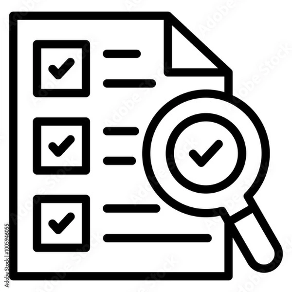 Fototapeta Audit Logs Icon Element For Design