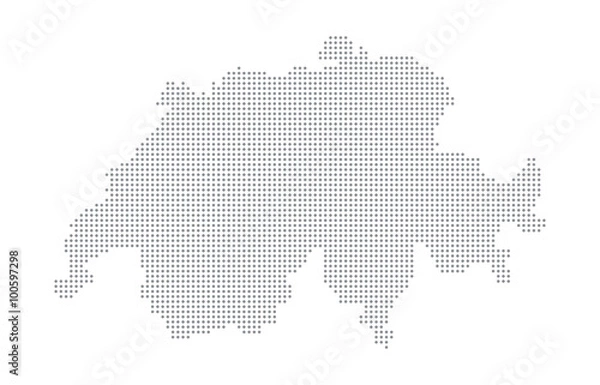 Obraz Switzerland Map 