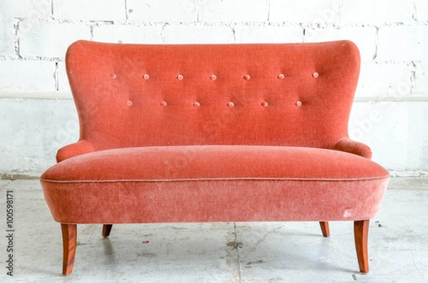 Fototapeta Classical style Armchair sofa couch in vintage room