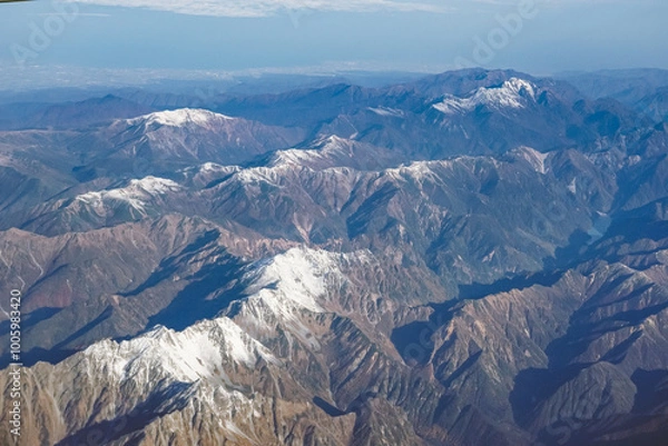 Obraz 北アルプスを空撮　羽田空港から小松空港へのフライト