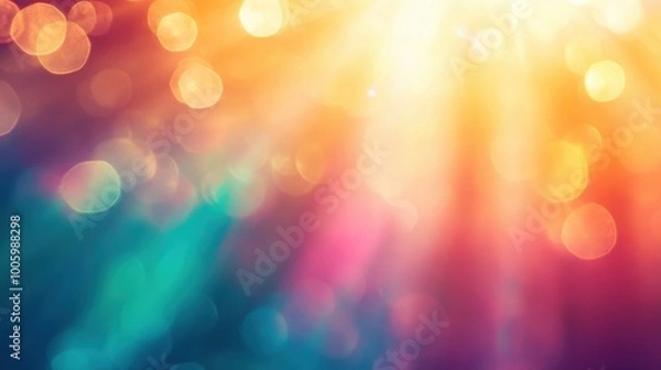 Obraz Soft light with a lens flare effect abstract shine creating a colorful and artistic background. Simple vibrant and minimal visual elements.