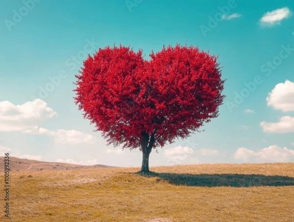 Obraz Heart Shaped Tree in Field