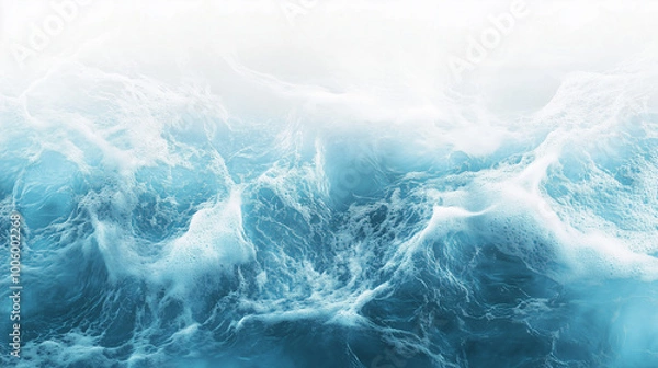 Fototapeta Abstract water ocean wave, blue, aqua, teal texture. Blue and white water wave web banner Graphic Resource as background for ocean wave abstract. Vita backdrop for copy space text
