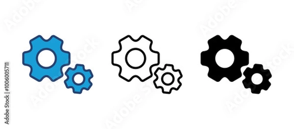 Obraz setting Icon Vector. Cog settings Icon Symbol