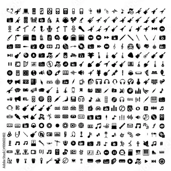 Obraz Music and Sound icon set 