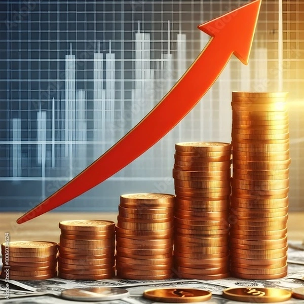 Obraz Dividendo, crescimento financeiro 